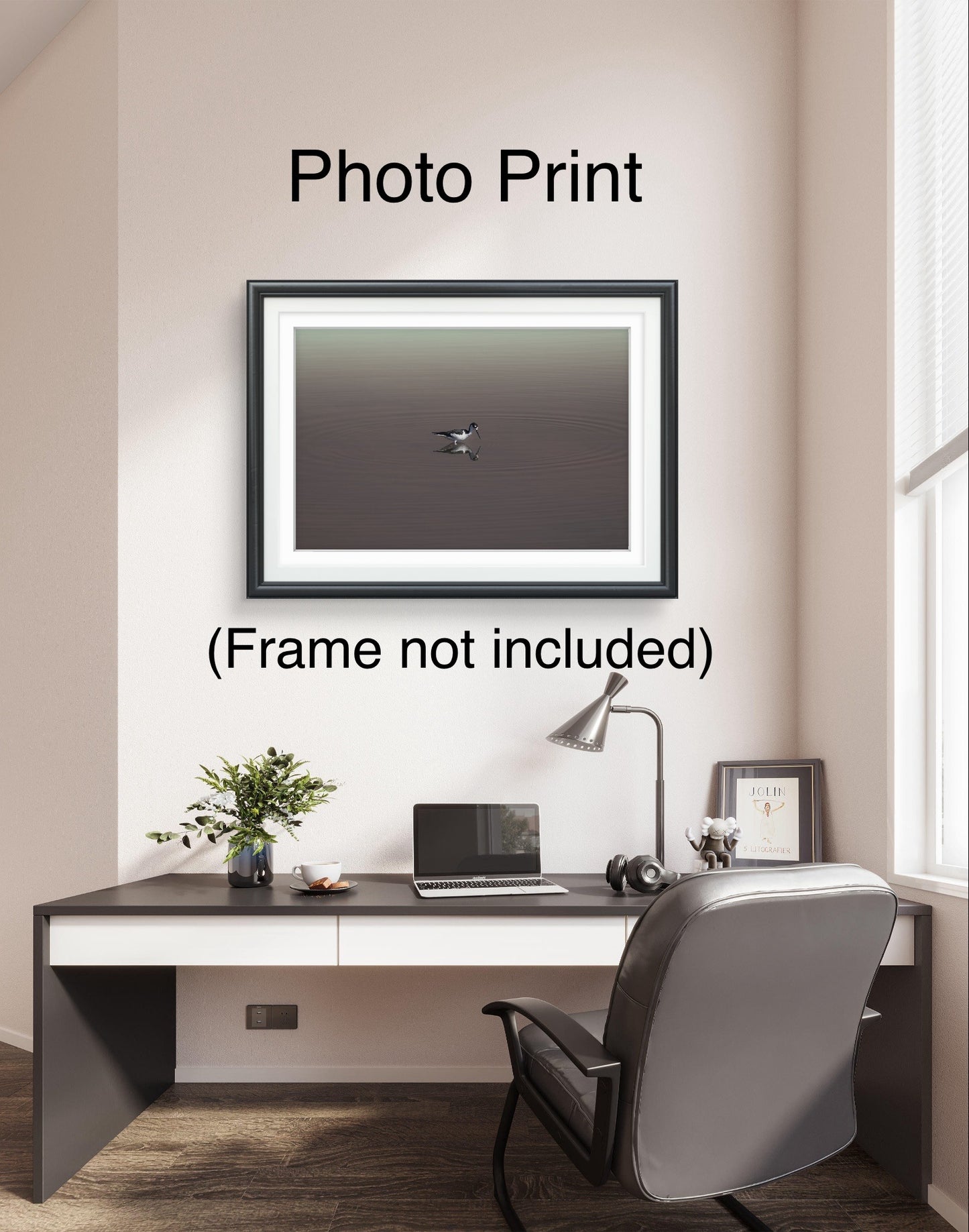 Black-necked Stilt | Reflection in Still Water | Fine Art Wildlife Photography Print